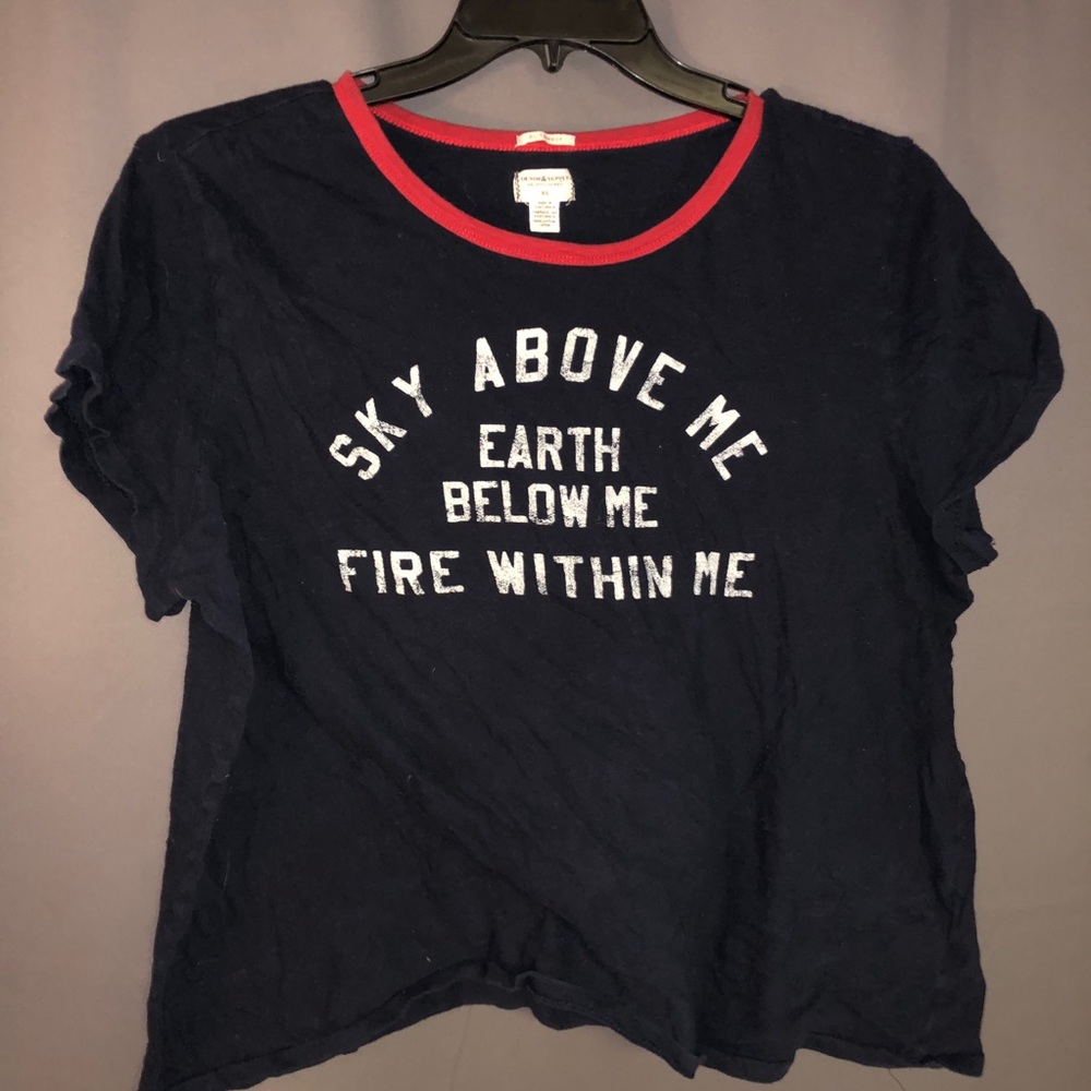 Cute Navy Blue Crop Top